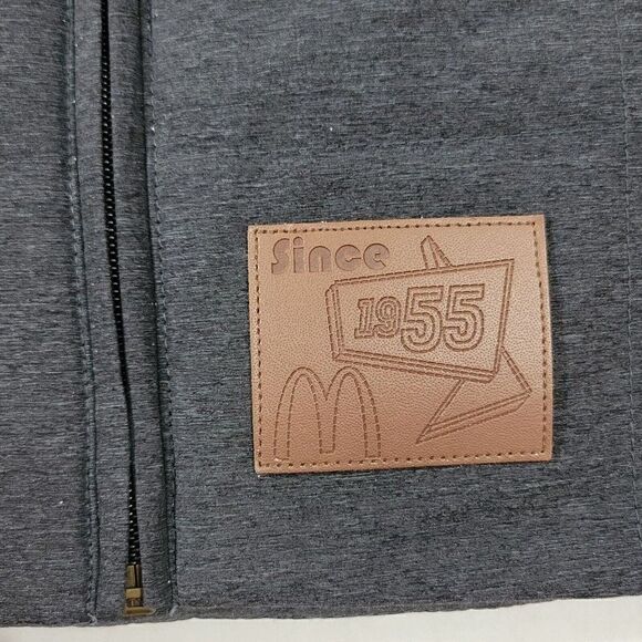 Timeless Elements for McDonalds Puffer Vest Adult Small Employee Gray Full Zip - Picture 3 of 14